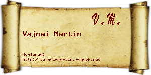 Vajnai Martin névjegykártya