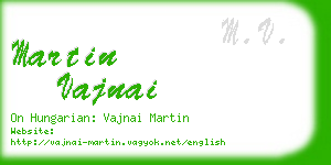 martin vajnai business card